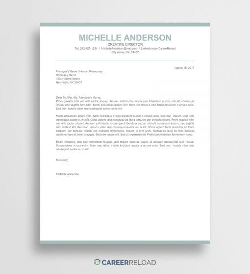 Free Cover Letter Templates for Microsoft Word - Free Download