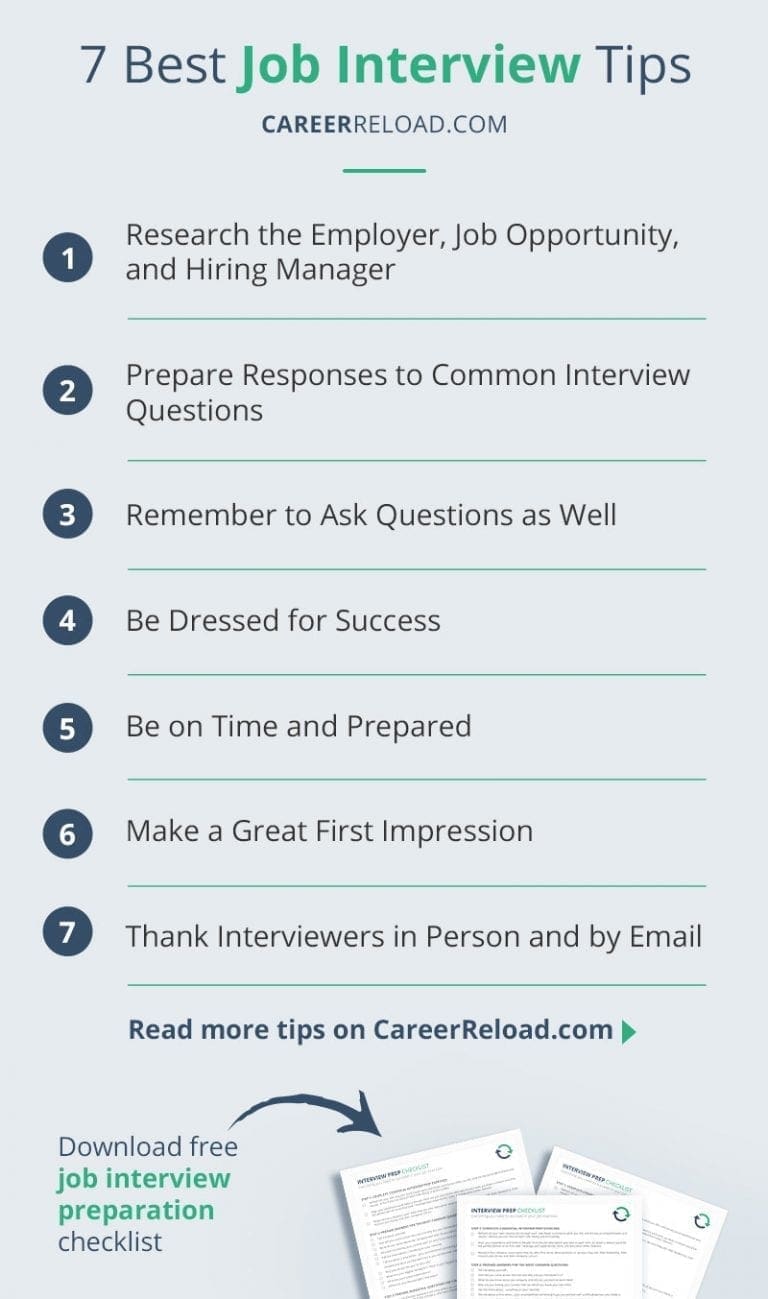 7 Tips for Your Next Job Interview - Career Reload