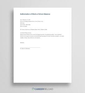 Doctor's Note Example - Doctor's Note Sample - Career Reload