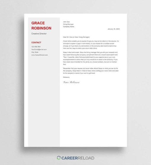Free Google Cover Letter for Google Docs Career Reload Free Google Cover Letter for Google Docs Career Reload
