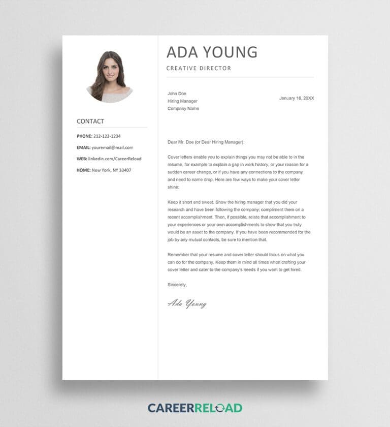 cover letter template for mac