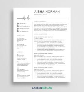 Registered Nurse Resume Template - Aisha - Career Reload