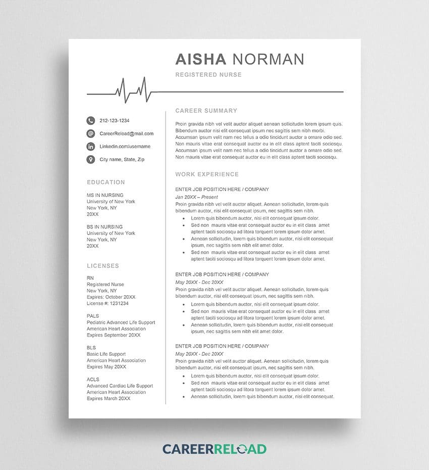 registered nurse resume headline